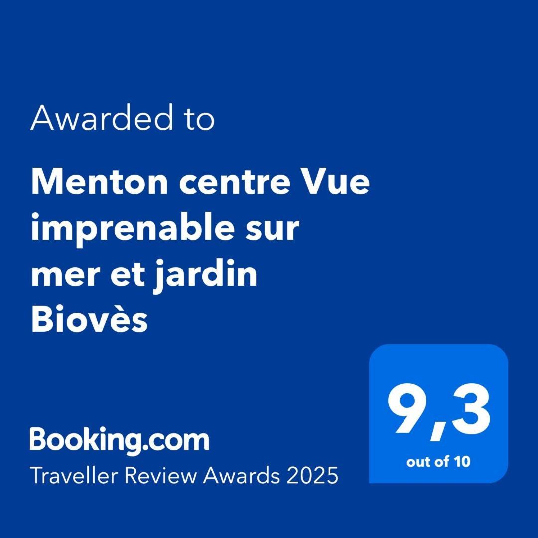 Menton Centre Vue Imprenable Sur Mer Et Jardin Bioves Eksteriør bilde